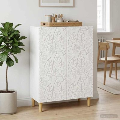 vidaXL Servírovacia skriňa Biela 66 x 34,5 x 90 cm Kompozitné drevo