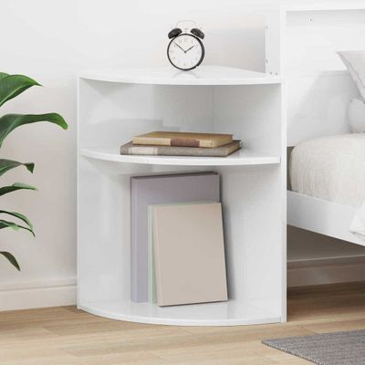 vidaXL Koncový stôl Vysoký lesk bielej 39,7 x 39,7 x 60 cm