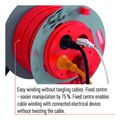 Predlžovací kábel EMOS P19425P na bubne 25 m / 4 zásuvky / červený / PVC / 230 V / 1,5 mm2