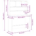 vidaXL Stolík s policami staré drevo 102x45x148 cm kompozitné drevo