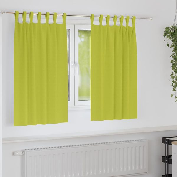 vidaXL Záclony na zatemnenie s krúžkami 2 pcs Zelená 140 x 140 cm