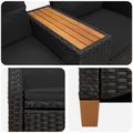 vidaXL Hojdačka s tabletou 2 -Seater 126 x 65 x 112 cm polyratan