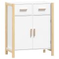 vidaXL Komoda biela 62x38x75 cm spracované drevo