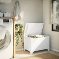 vidaXL Úložný box s vekom RANA biely 80x49x54 cm borovicový masív