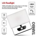 LED reflektor EMOS ZS2942 TAMBO so senzorom pohybu, 50 W, 5000 lm, čierny