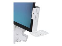Montážna sada (angle brackets, montážny materiál, montážny rám VESA, uzamknutie na výšku/na šírku, rohová zásuvka) - pre skener - biela - bok monitora