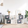 vidaXL skladacie úložné boxy 4 ks sivá 32x32x32 cm Netkaná textília