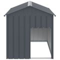 vidaXL Búda pre psa so strechou antracitová 117x153x123 cm pozin. oceľ