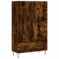 vidaXL Vysoká skrinka dymový dub 69,5x31x115 cm kompozitné drevo