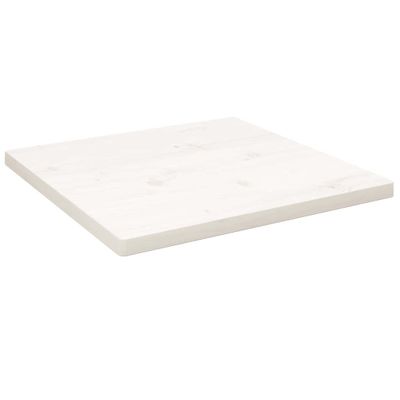 vidaXL Stolová doska biela 60x60x2,5 cm masívna borovica štvorcová