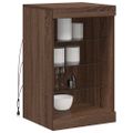vidaXL Komoda s LED svetlami hnedý dub 41x37x67 cm