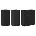 vidaXL Servírovacia skriňa 3 ks Čierny dub 69,5 x 34 x 180 cm
