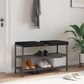 vidaXL Vankúš na lavičku 2 ks Látka Čierna Hĺbka 35 cm