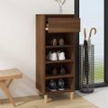 vidaXL Botník hnedý dub 40x36x105 cm spracované drevo
