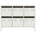 vidaXL Komoda biela 101,5x39x73,5 cm oceľ valcovaná za studena