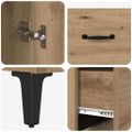 vidaXL Highboard Remeselný dub 69,5 x 34 x 180 cm Kompozitné drevo