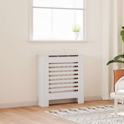 vidaXL Kryt na radiátor biely 78 cm MDF