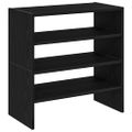 vidaXL Stojany na topánky 2 ks stohovateľné čierny dub 60x30x30,5 cm