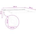 vidaXL Sklopná markíza Sivohnedá 500 × 300 cm Plátno a hliník