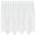 vidaXL Čipková záclona Biela 100 x 150 cm Polyester