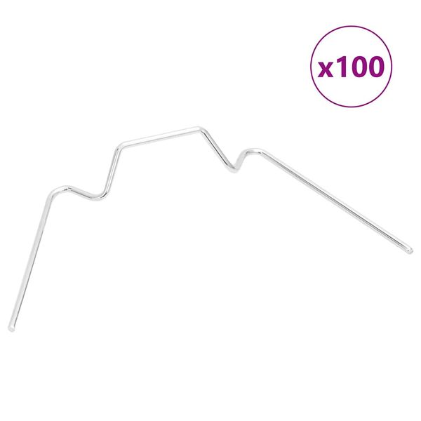 vidaXL Skleníkové svorky 100 ks typ W pozinkovaná oceľ