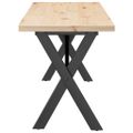 vidaXL Konferenčný stolík v tvare X 160x40x45,5 cm borovica a oceľ