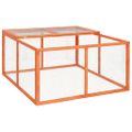 vidaXL Králikáreň 124x120x60 cm masívne jedľové drevo