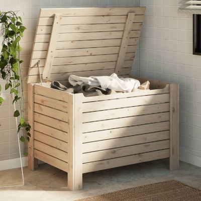 vidaXL Úložný box s vekom RANA 80x49x54 cm borovicový masív