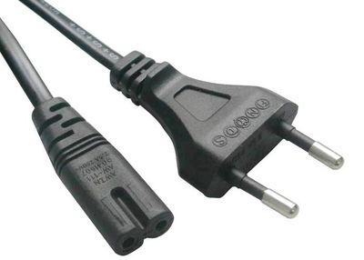 Kábel sieťový napájací 230V EU 2PIN, dĺžka 1,8m