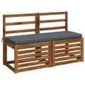 vidaXL Vankúš na lavičku SOEST 100% polyester Modrá 100 x 40 x 5 cm
