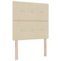 vidaXL Posteľ boxspring s matracom Krémová 120 x 190 cm Látka