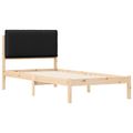 vidaXL Rám postele s čalúneným čelom Čierny 100 x 200 cm