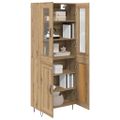 vidaXL Highboard Remeselný dub 69,5 x 34 x 90 cm Kompozitné drevo