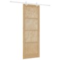 vidaXL Posuvné dvere Prírodná a biela 83 x 232 cm Borovicový masív