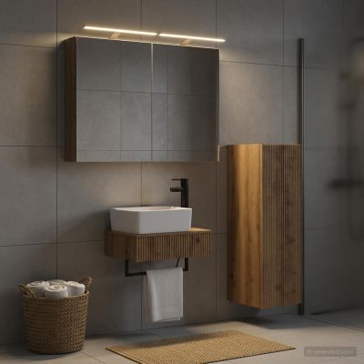 vidaXL Set kabinetov do kúpeľne 4 ks Dub artisan Kompozitné drevo
