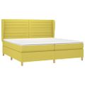 vidaXL Boxspring posteľ s matracom zelená 200x200 cm látka