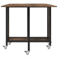vidaXL Skladací jedálenský stôl s kolieskami 130 x 80 x 76,5 cm