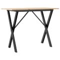 vidaXL Jedálenský stolík v tvare X 100x50x75 cm borovica a oceľ