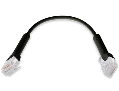 Ubiquiti U-Cable-Patch-RJ45-BK-50, Ethernet Patch Kabel, 0,1m (0,22m s konektory),Cat6, černý (50ks)