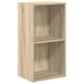 vidaXL Knižnica s 2 policami, dub sonoma 40x30x76,5cm kompozitné drevo