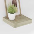 vidaXL Plávajúce nástenné police 4 ks, dubové 23x23,5x3,8 cm, MDF