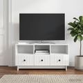 vidaXL TV skrinka Biela s vysokým leskom 102 x 34,5 x 50 cm