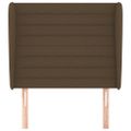 vidaXL Čelo postele so záhybmi tmavohnedé 83x23x118/128 cm látka