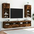 vidaXL TV skrinky s LED svetlami 2 ks dymový dub 40,5x30x90 cm