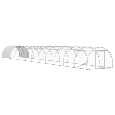 vidaXL Kurník pre kurčatá Strieborná 1200 x 150 x 100 cm