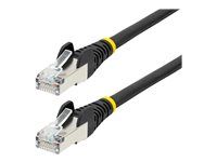 Black - Low Smoke Zero Halogen (LSZH) - 10GbE 500MHz 100W PoE++ Snagless RJ-45 w/Strain Reliefs S/FTP Network Patch Cord - Patch kabel - RJ-45 (M) do RJ-45 (M) - 5 m - S/FTP - CAT 6a - IEEE 802.3bt - neobsahuje halogen, lisovaný, provedení bez hrbolků, licna - černá