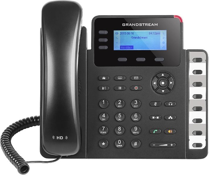 Grandstream GXP1630, 2,95'' LCD podsv. displej, 3 SIP účty, 3 prog. hr., 8 BLF, dual Gbit port, PoE