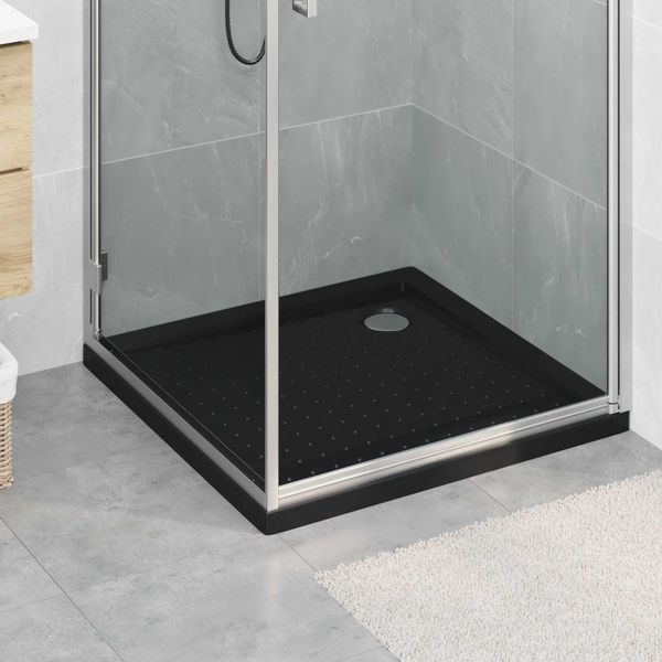 vidaXL Sprchová základná vanička s bodkami 80 x 80 x 4 cm ABS Čierna