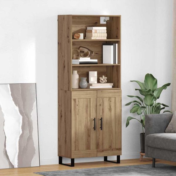vidaXL Highboard 2 pcs Remeselný dub Kompozitné drevo