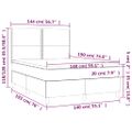 vidaXL Posteľný rám boxsping s matracom ružový 140x190 cm zamat